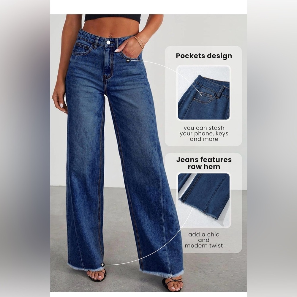 🆕Classic Wide-Leg Jeans - Picture 2 of 3